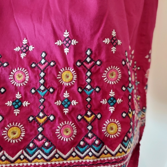 Boho Embroidered Oshkosh Dress - Picture 3 of 5